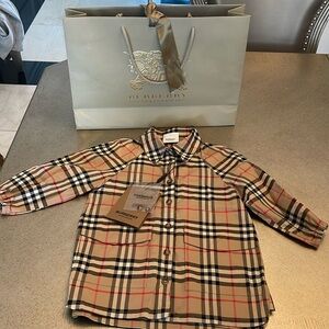 Burberry girls nova check collar shirt dress